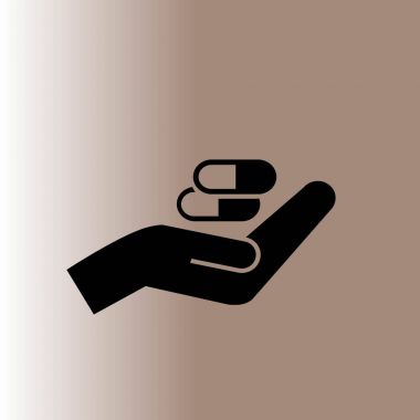 hap kapsül web simgesi, vektör çizim