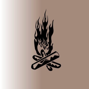 şenlik ateşi web simgesi, vektör illüstrasyonu