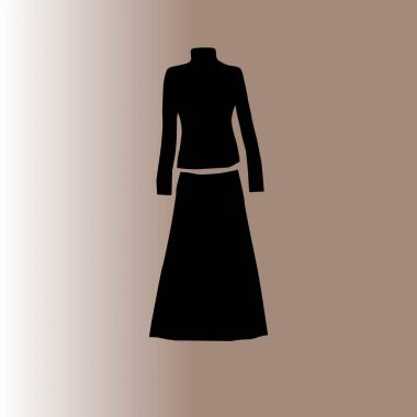 Gömlek ve etek web simgesi, vektör çizim