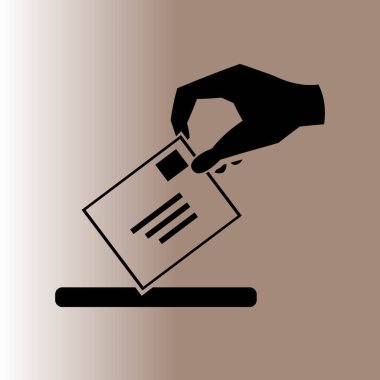 Mail web simge vektör çizim veren el