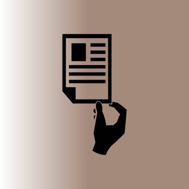 Kağıt belge web simgesi, vektör çizim