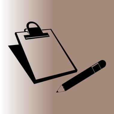 kalem ve Pano web simgesi, vektör çizim