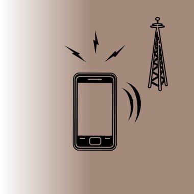 Cep telefonu güç web simgesi, vektör çizim