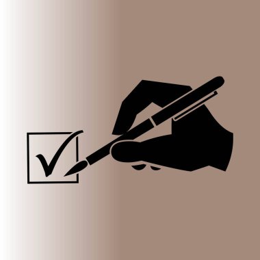 el ve kene web simgesi, vektör çizim