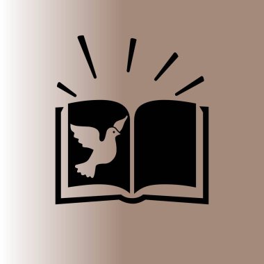 İncil kitap web simgesi, vektör çizim