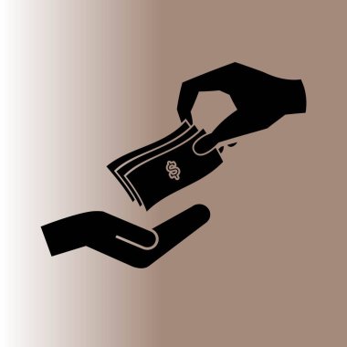 para para web simgesi, vektör çizim