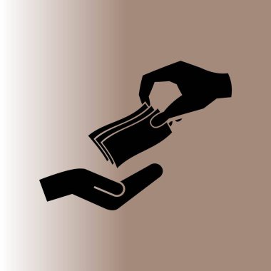 para para web simgesi, vektör çizim