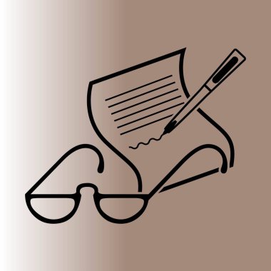 Vektör gözlük web simgesi, vektör çizim