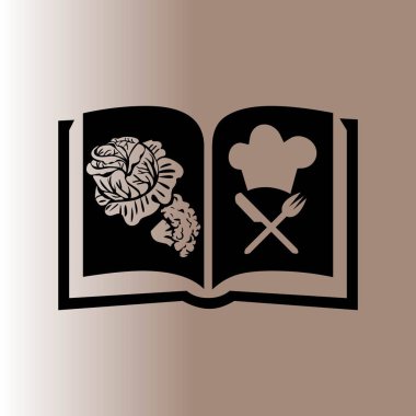 aşçı kitap web simgesi, vektör çizim