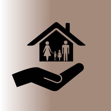 ev web simgesi, vektör illüstrasyonu