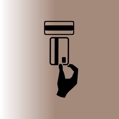 Kredi kartı web simgesi, vektör çizim