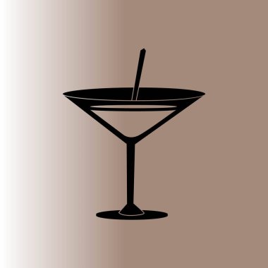 Kokteyl web simgesi, vektör çizim