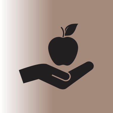 El web simgesi, elma illüstrasyon vektör