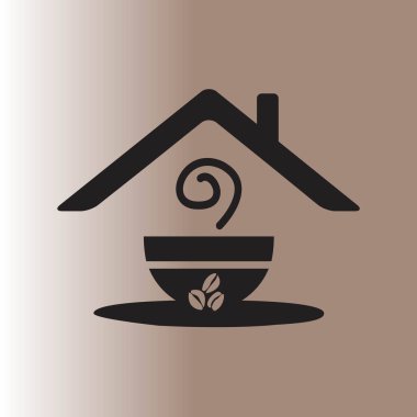Kahve Kupası web simgesi, vektör çizim