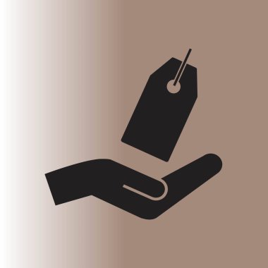 Fiyat web simgesi, vektör illüstrasyonu