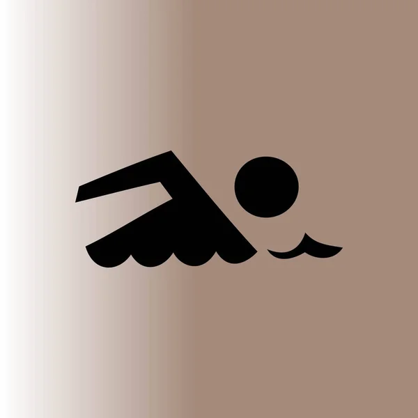 Swimming Web Icon Vector Illustration — Stock Vector