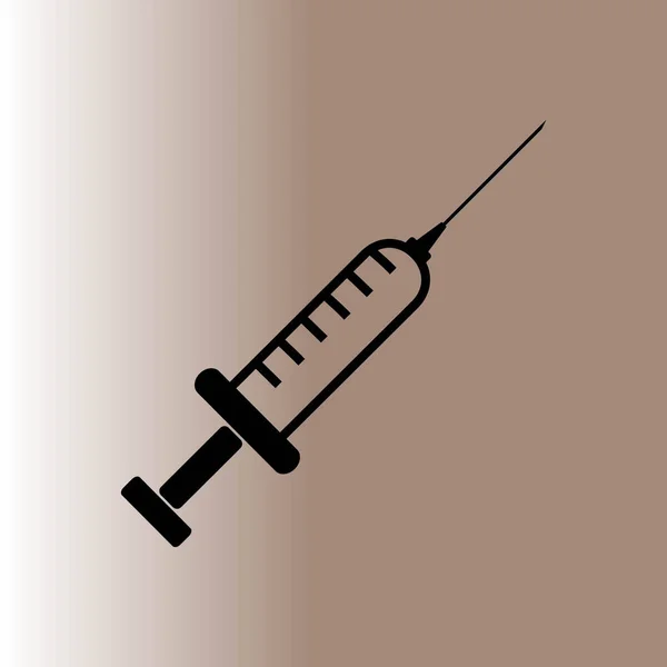 Hypodermic Syringe Web Icon Vector Illustration — Stock Vector