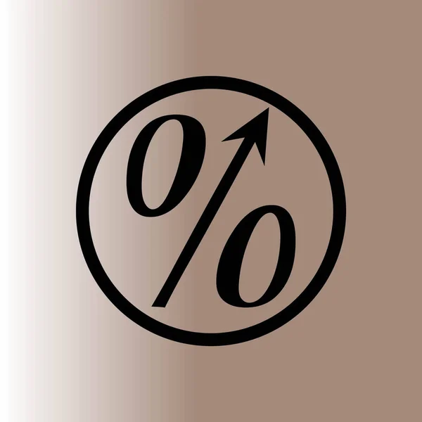 Porcentaje Símbolo Web Icono Ilustración Vectorial — Vector de stock