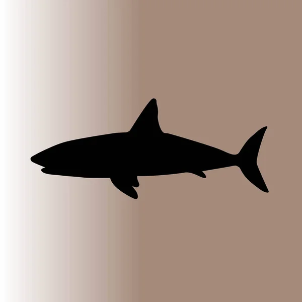Иконка Акулы Векторная Иллюстрация — стоковый вектор