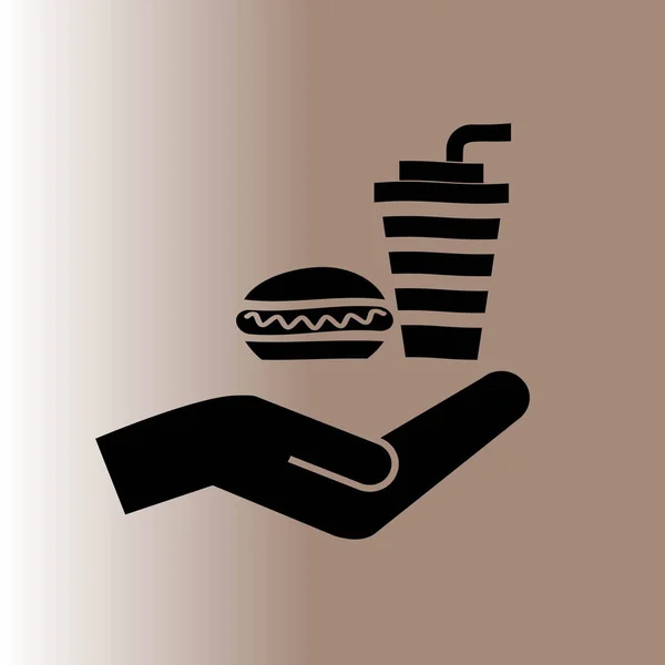 Hotdog Bebida Icono Web Ilustración Vectores — Vector de stock