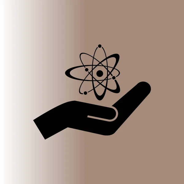 Atom Zeichen Web Symbol Vektorillustration — Stockvektor