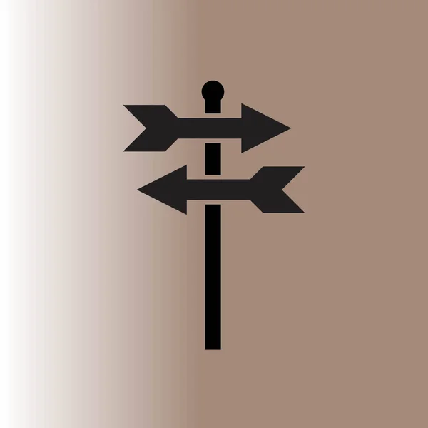 Ikona Drogowskazu Ilustracja Wektora — Wektor stockowy