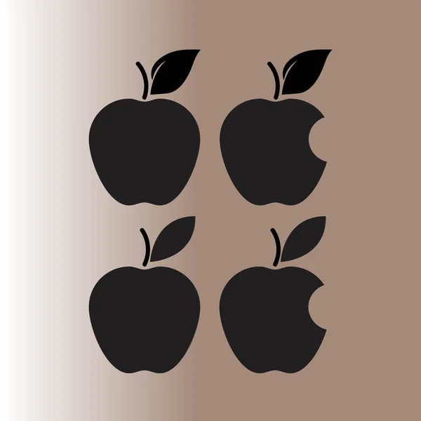 Apple Web Symbol Vektorillustration — Stockvektor