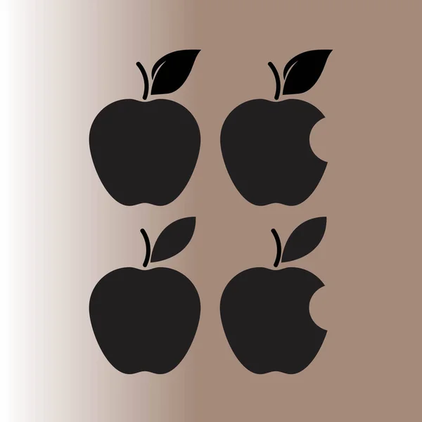 Apple Web Pictogram Vectorillustratie — Stockvector