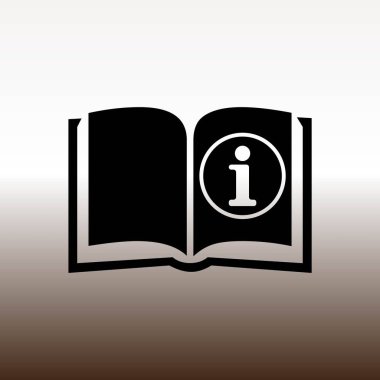 kitap web simgesi, vektör çizim degrade kahverengi ve beyaz