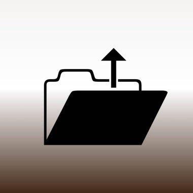 klasör web simgesi, vektör çizim degrade kahverengi ve beyaz