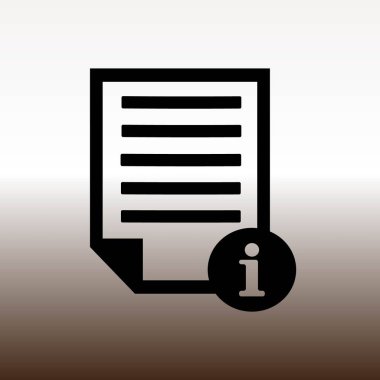 Kağıt web simgesi, vektör çizim degrade kahverengi ve beyaz