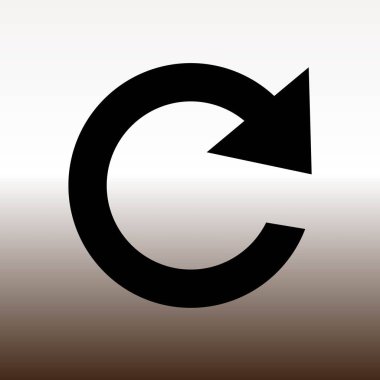 ok web simgesi, vektör çizim degrade kahverengi ve beyaz