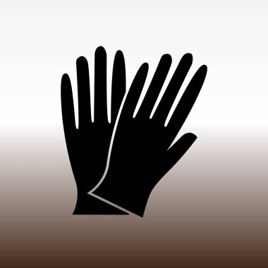 kutsal kişilerin resmi, vektör çizim degrade kahverengi ve beyaz eldiven web