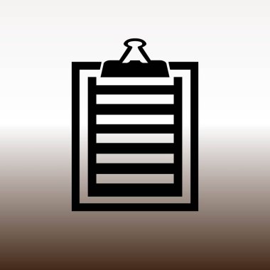 Pad web simgesi kırpma, degrade kahverengi ve beyaz illüstrasyon vektör