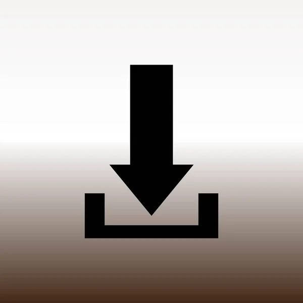 Arrow Web Icon Vector Illustration Gradient Brown White — Stock Vector