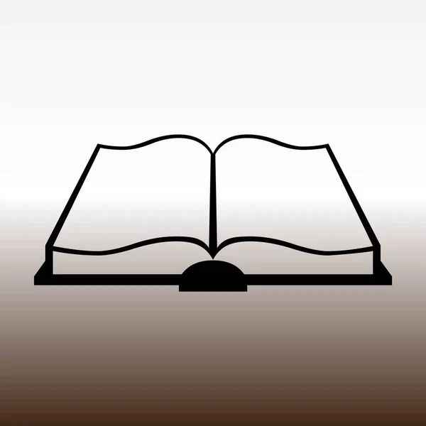 Book Web Icon Vector Illustration Gradient Brown White — Stock Vector
