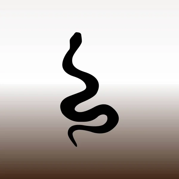 Icône Web Serpent Illustration Vectorielle Sur Dégradé Brun Blanc — Image vectorielle