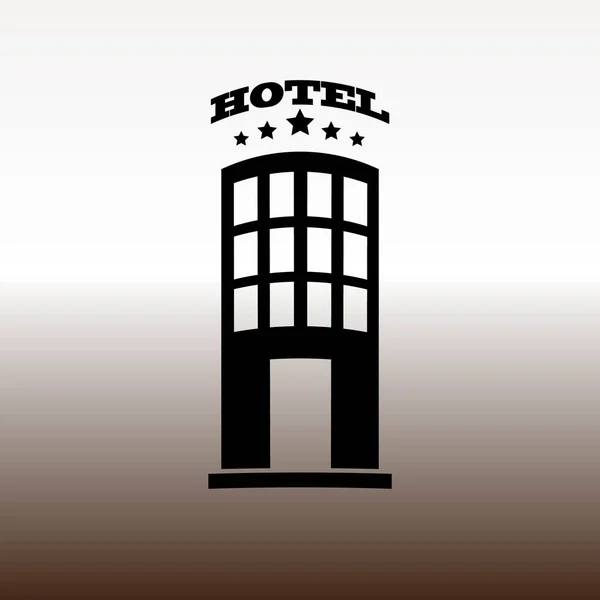 Vijf Sterren Hotel Web Pictogram Vectorillustratie Kleurovergang Bruin Wit — Stockvector