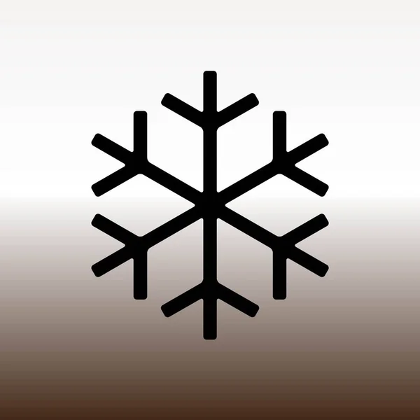 Schneeflocke Web Symbol Vektorabbildung Auf Gradienten Braun Und Weiß — Stockvektor