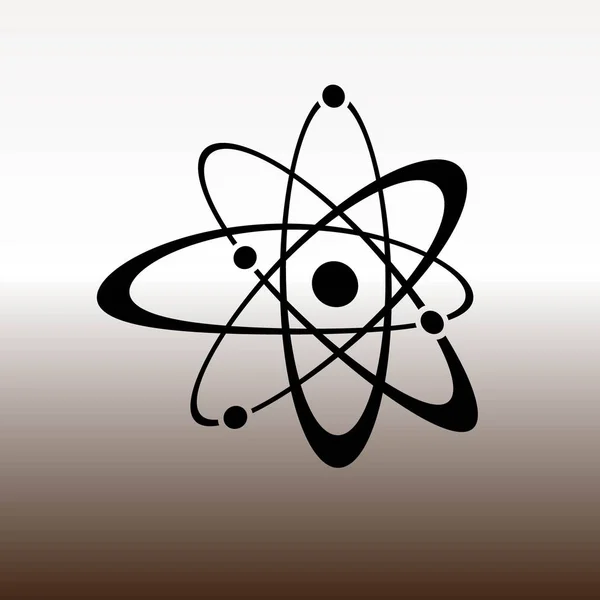 Атомна Веб Іконка Векторна Ілюстрація Градієнті Коричнево Білий — стоковий вектор