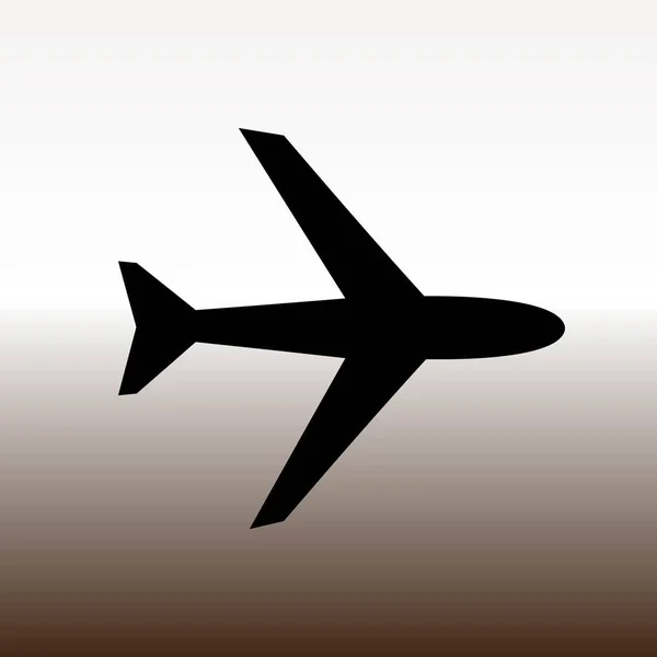 Samolotem Www Ikona Ilustracja Wektora Gradientu Brązowy Biały — Wektor stockowy
