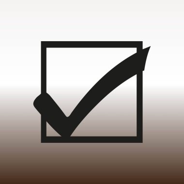 kene web simgesi oy, degrade kahverengi ve beyaz illüstrasyon vektör