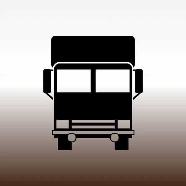 卡车面包车网页图标 矢量插图渐变棕色和白色 — 图库矢量图片
