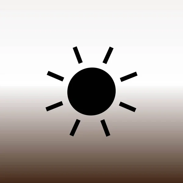 Sol Icono Web Ilustración Vectorial Degradado Marrón Blanco — Vector de stock