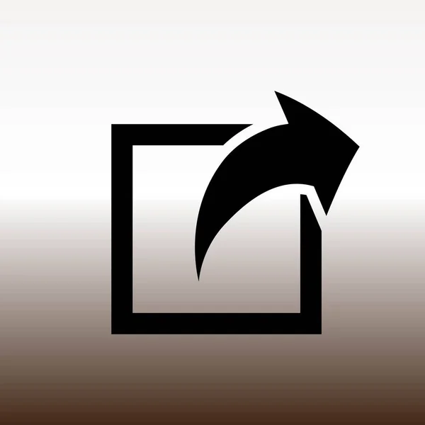 Link Web Icon Illustrazione Vettoriale Gradiente Marrone Bianco — Vettoriale Stock