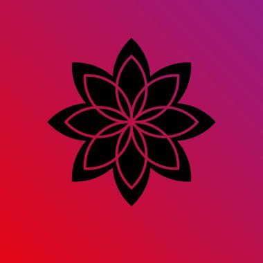 Basit çiçek vektör simgesi