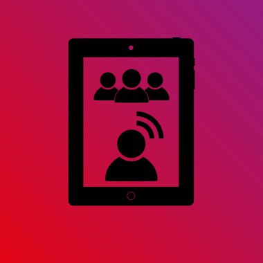 Video konferans vektör simgesi