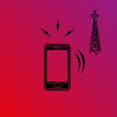 Cep telefonu güç vektör simgesi 