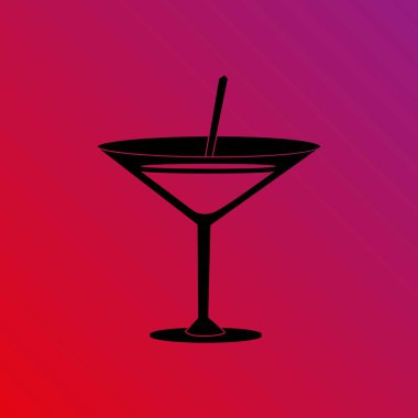 basit kokteyl vektör simgesi
