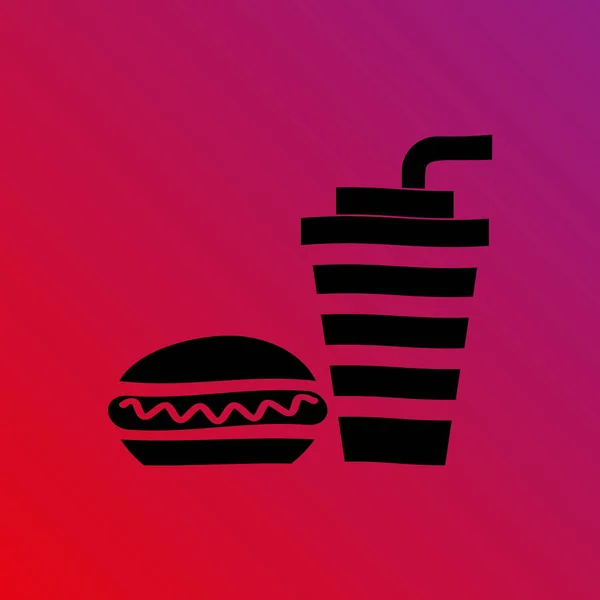 Hotdog Drink Vector Icon — Stock Vector